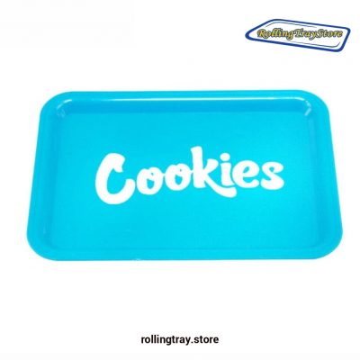 Cookies Tobacco Rolling Tray - 7Inch Blue