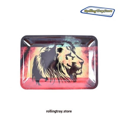 Lion Printed Tobacco Rolling Tray