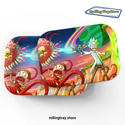 New Design Rick And Morty Rolling Tray Lid Magnetic Cover