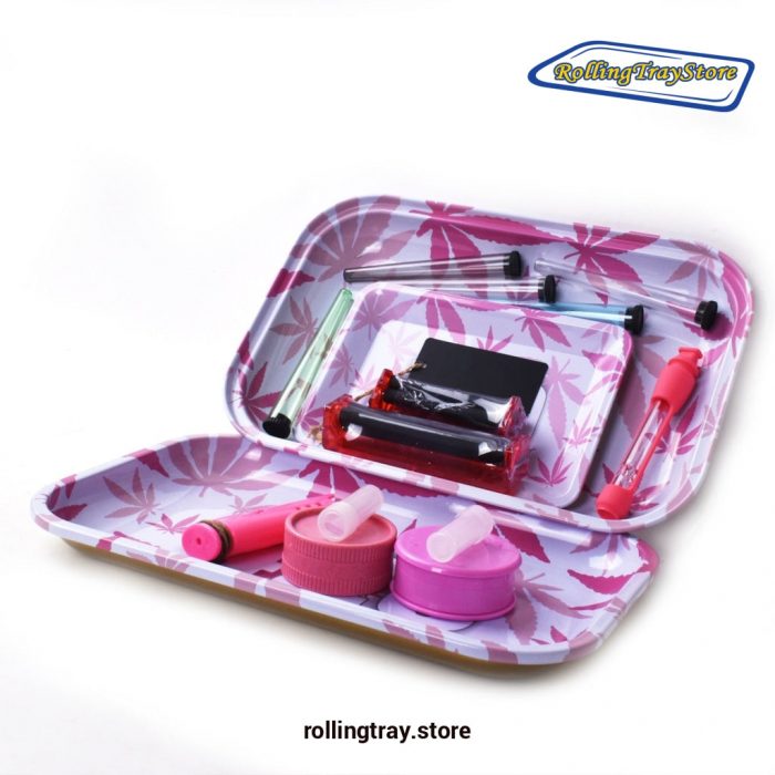 Pink Weed Rolling Trays Lid Cover