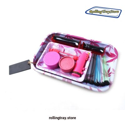 Pink Weed Rolling Trays Lid Cover