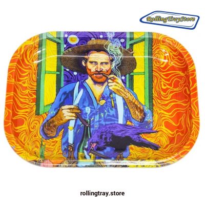 Smoking Man Tobacco Rolling Tray - 7Inch